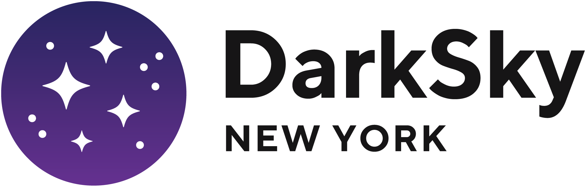 DarkSky NY Logo White Black